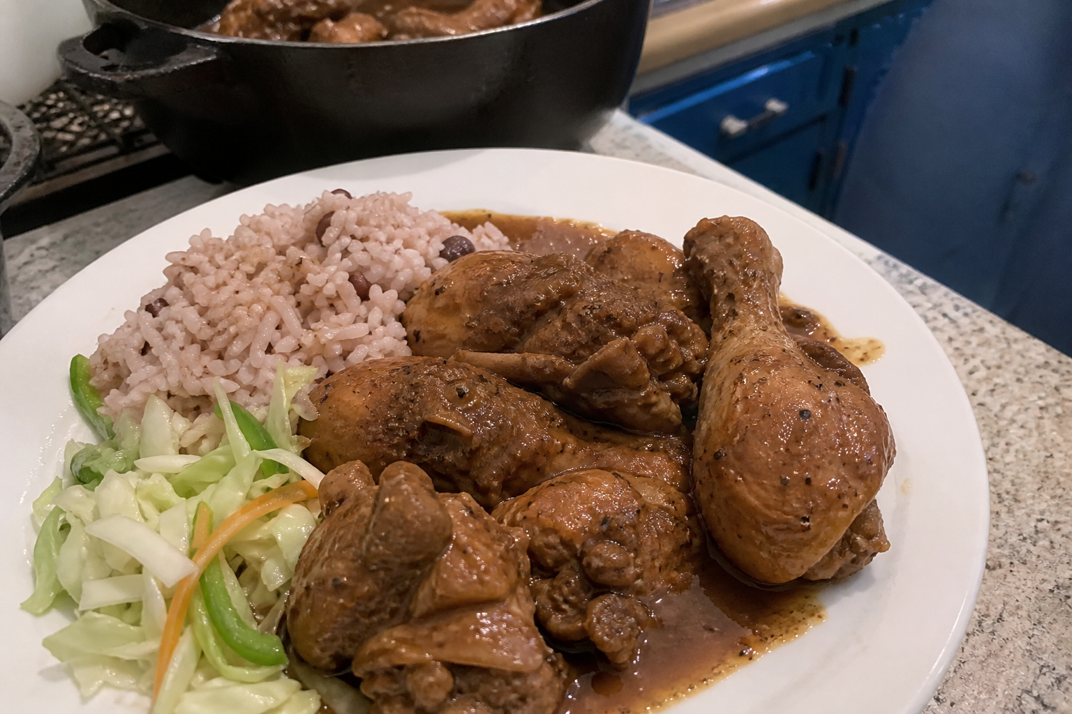 Brown stew chicken
