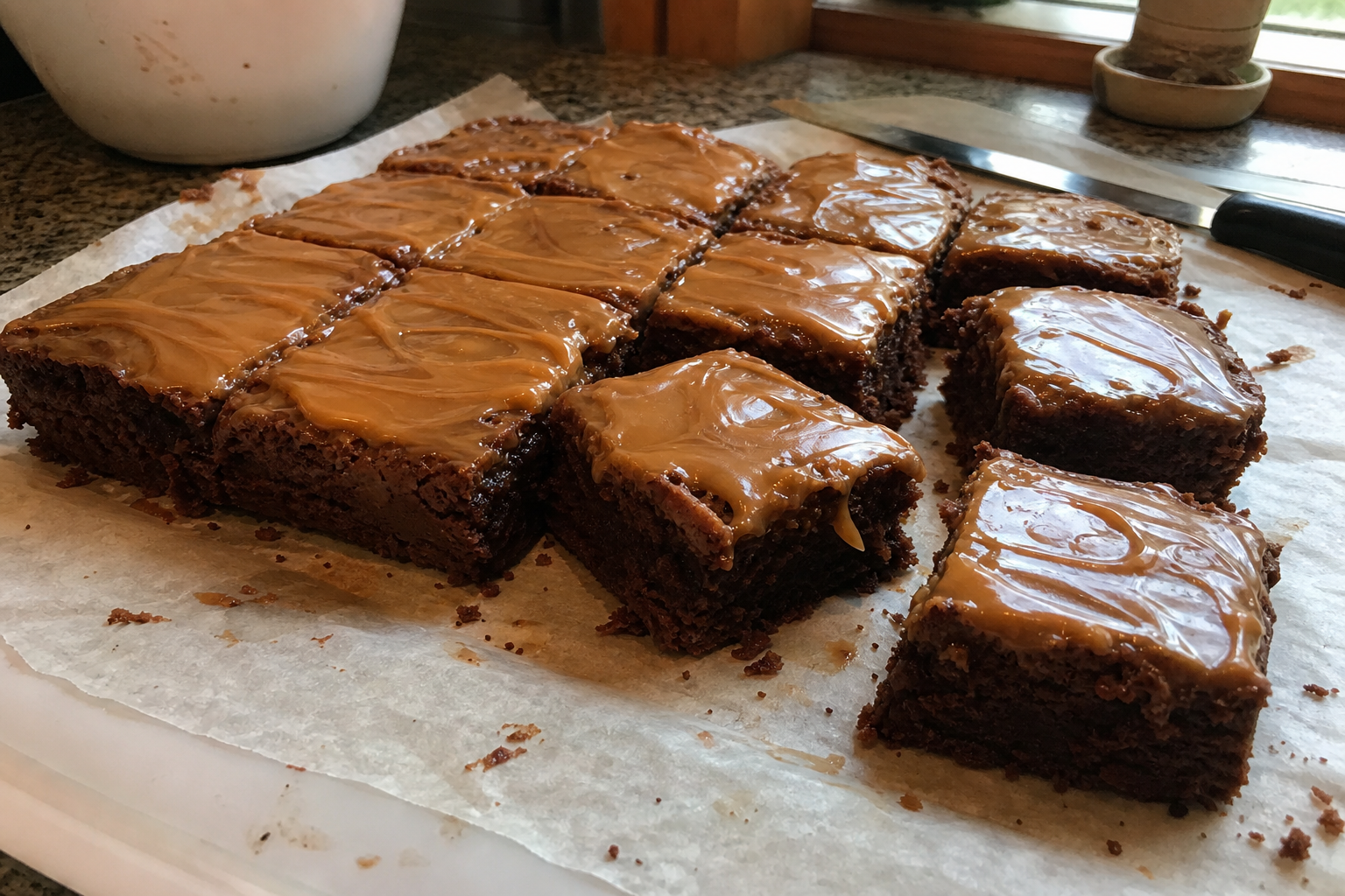 Salted caramel brownies