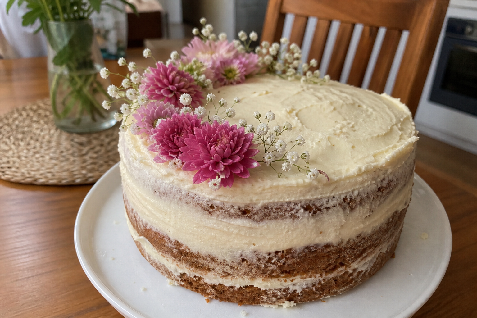 Homemade celebration cake